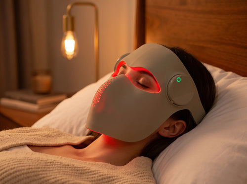Inzoli 4D photothermal laser face mask — front view on white background